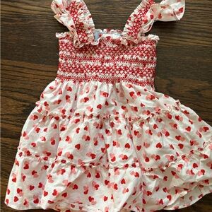 RARE Hill House Red and White Lots of Hearts Dress